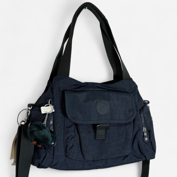 Kipling Handbags - Kipling Felix Large Crossbody Handbag in Navy w/monkey keychain NWT